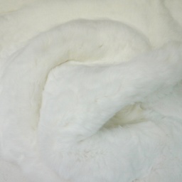 [OR-LA-PO-1B-0143] Fourrure Lapin A poils Souple Classique Blanc