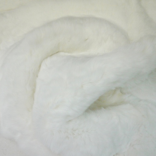 [OR-LA-PO-1B-0143] White Classic Soft Fur Rabbit with Hair