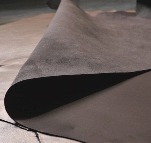 [HA-VE-LI-1G-00088] Gray Waxed Firm Calfskin